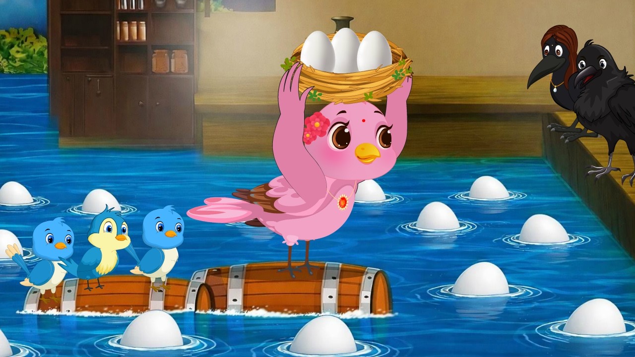 gulabo chirya| moral hindi story|bird cartoon| urdu kahani|rano chirya| barish ki kahani| kalo kawa