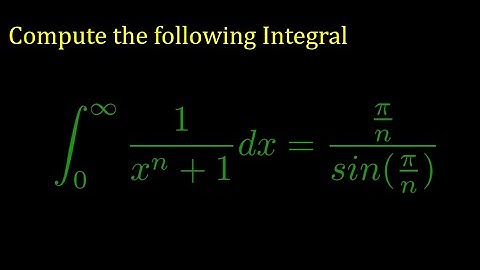 Integral of 1/(x^n+1) from 0 to infinity
