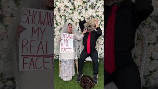 Bride was patiently waiting for groom to reveal his face #Shorts