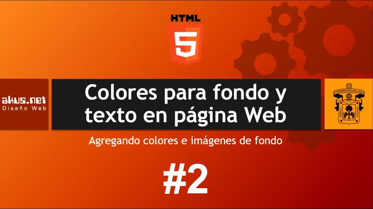 Código HTML de color para fondo y texto en página Web