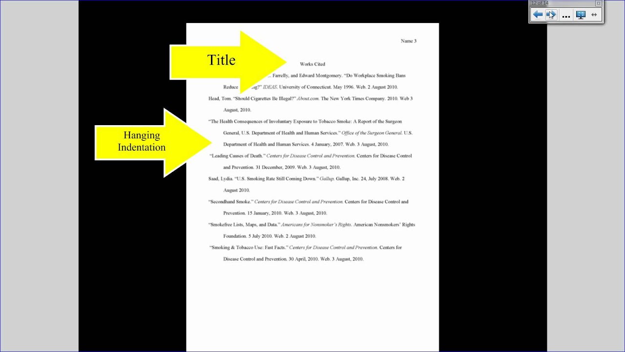 MLA Tutorial 3 Works Cited Page Formatting YouTube