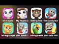 My Angela, My Angela 2, Talking Tom, Tom Candy Run, Talking Ginger, Tom Jetski 2, Talking Pierre