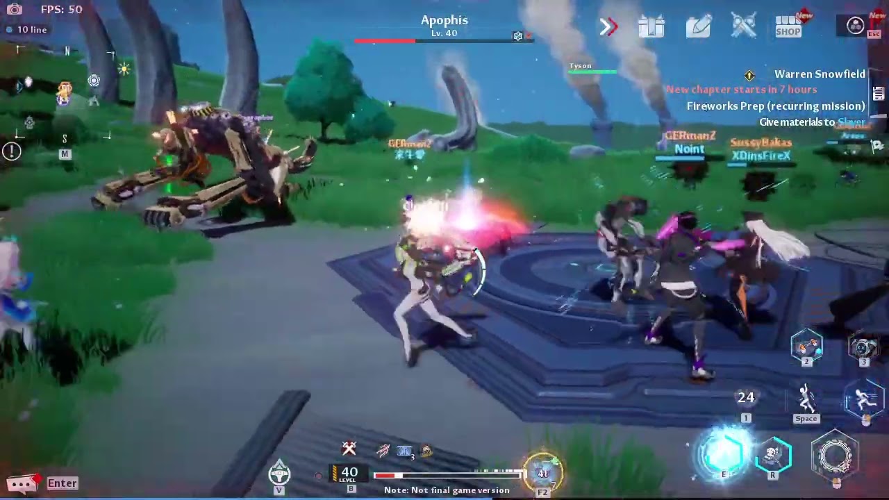 Tower of Fantasy world boss, dropped SSR (converted to core)