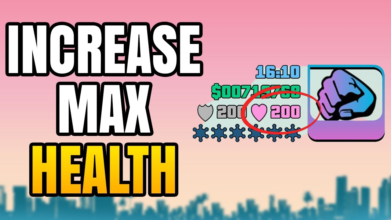 GTA Vice City - How To Get More Health | Increase Maximum Health To 150 And 200 Guide