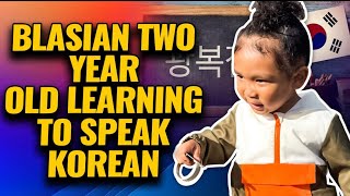 BLASIAN TWO YEAR OLD SPEAKING KOREAN