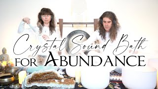 Crystal Sound Bath For Abundance Meditation Singing Bowls