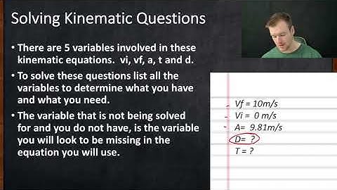 1.5 Kinematic Equations Part 1