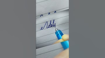 Aditya name in cursive handwriting #cursive #viral #ytshorts