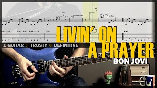 Livin' on a Prayer | Guitar Cover Tab | Guitar Solo Lesson | Talkbox Riff | BT w/ Vocals 🎸 BON JOVI