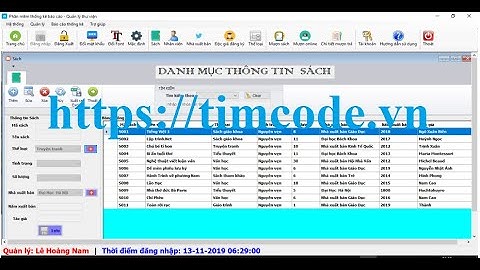 Code phần mềm quản lý thư viện C# - Winform full báo cáo Hệ quản lý CSDL