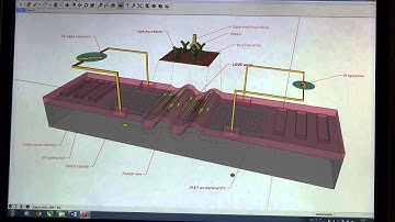 3D illustration of surface acoustic wave (SAW) bio-sensors