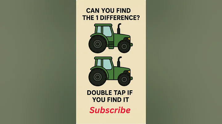 Find 1 Difference Tractor Puzzle Challenge #findthedifference #puzzle #shorts #visualpuzzle