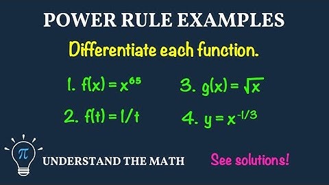 Examples: Differentiating Functions with the Power Rule | Calculus 1