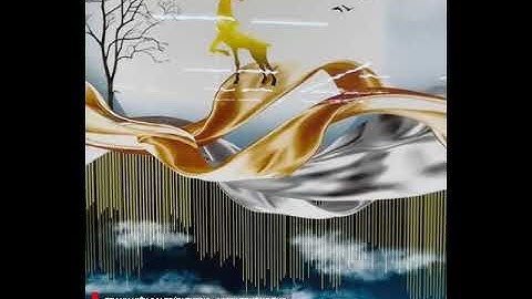 TRANH HIỆN ĐẠI TRỪU TƯỢNG - HƯƠU TRƯỜNG THỌ D134 | TRANH 3D TÙNG DƯƠNG