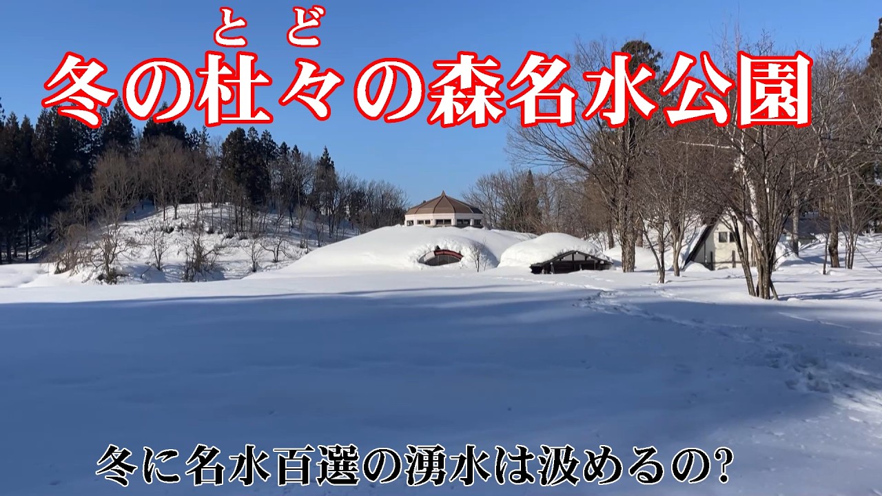 【新潟】冬に杜々(とど)の森名水公園まで名水百選の湧水を汲みに行ってみた