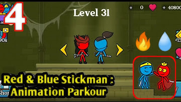 Fire and Water Stickman Gameplay Walkthrough Part 4 All Levels 31-40 (Android, iOS) #4