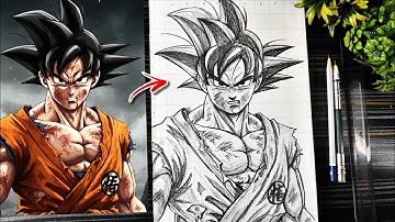 How To Draw Goku || Goku Ultra Instinct Drawing From Dragon Ball Z || Anime Drawing || Step By Step