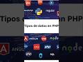 Tipos de datos en PHP