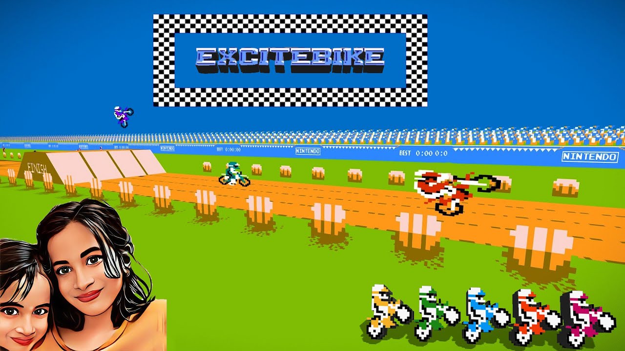 King's Retro Time | NES EXCITE BIKE | 8bit game #retro #retrogaming # ...