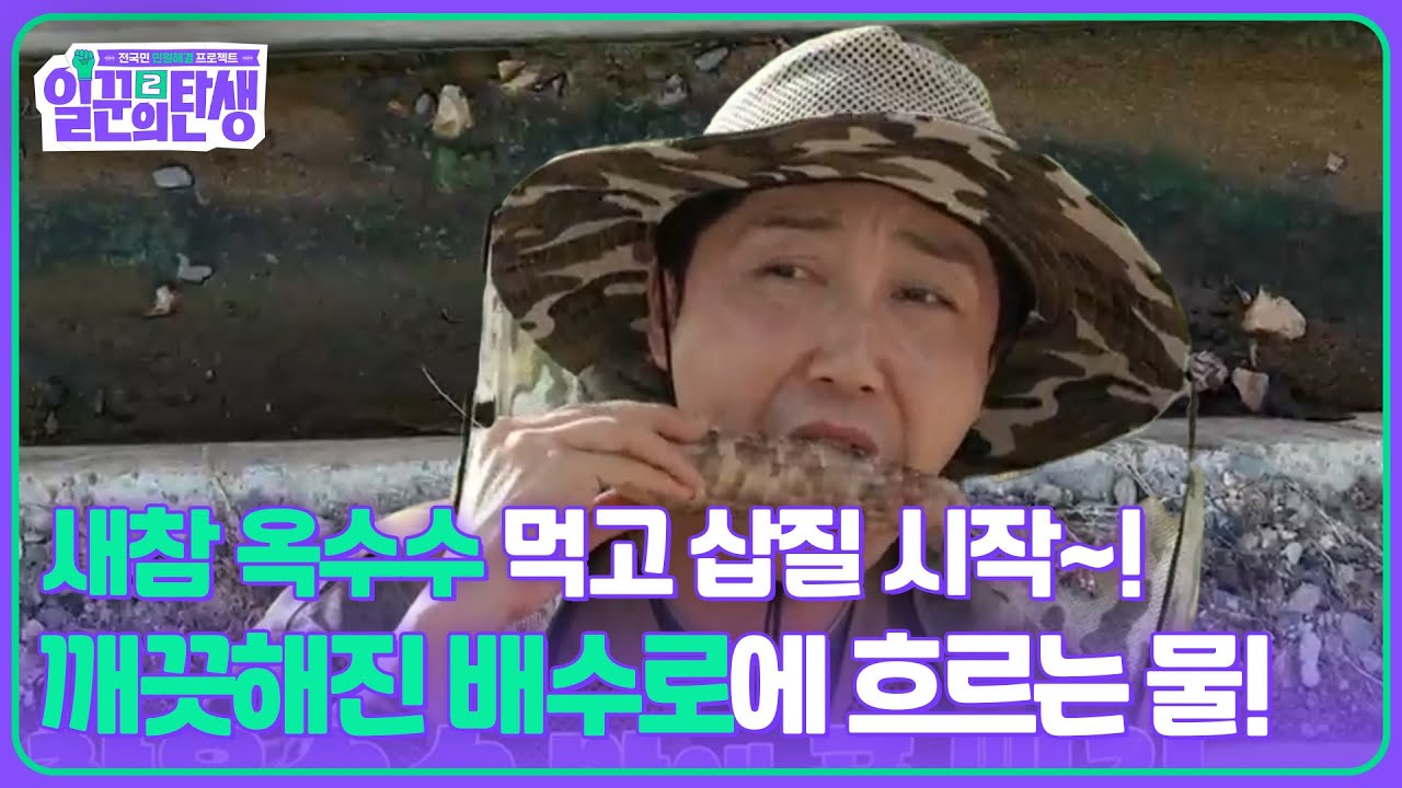 새참 옥수수 먹고 삽질 시작~! 깨끗해진 배수로에 흐르는 물! [일꾼의 탄생 시즌2] | KBS 250910 방송