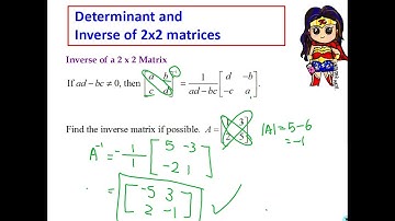 Find Determinant and inverse of 2x2 Matrix