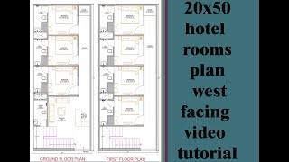 20x50 Hotel Rooms Plan ll Ghar ka Naksha ll