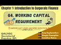 Working Capital Requirement | Factors affecting Working Capital needs of a business