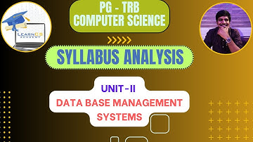 PG TRB Computer Science | Syllabus Analysis | Unit-2 | Data Base Management Systems