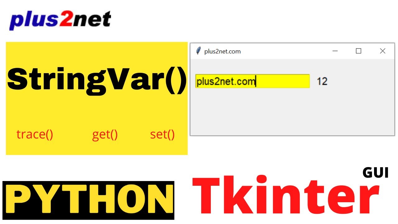 Python Tkinter Stringvar Methods To Read, Update & Monitor Events