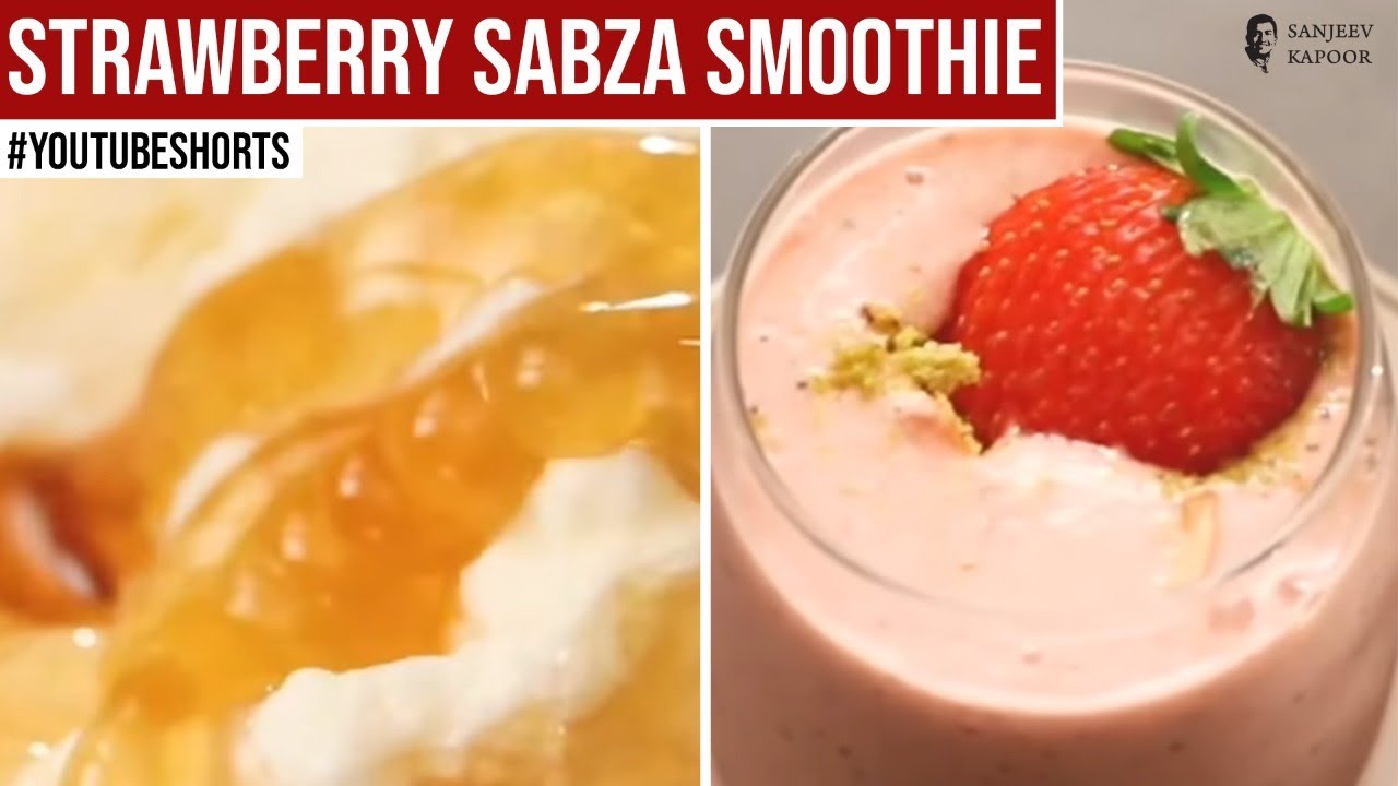 Strawberry Sabza Smoothie | #Shorts | Sanjeev Kapoor Khazana