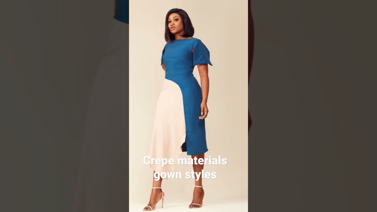 Adorable And Lovely Crepe Material Gown Styles You Can Sew For Yourself -  Ghanamma.com