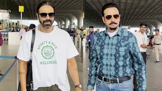 Arjun Rampal & Gulshan Grover Spotted At Airport