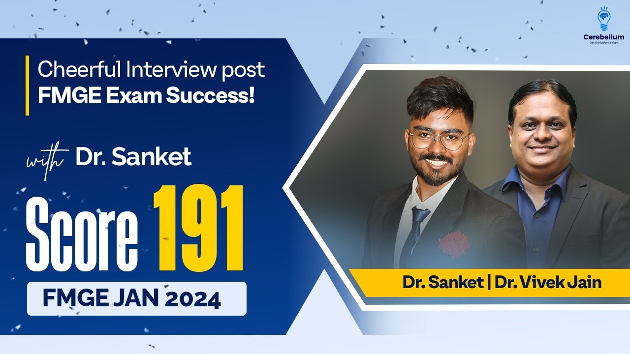 Smiles of Triumph: Dr Sanket's Cheerful Interview post FMGE Exam Success!