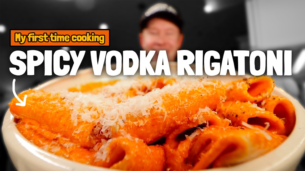 Я приготовил острые ригатони с водкой.