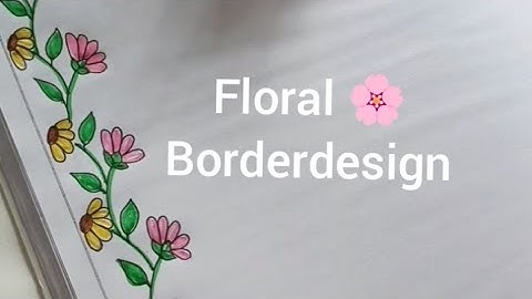 floral border design @rangallyritu  #projectworkdesigns #borderart #easyborder #borderpattern #art