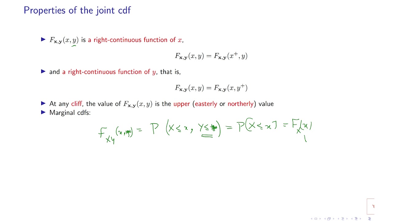 Properties of Joint CDF YouTube