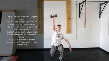 Single Arm Dumbbell Snatch with Overhead Split Squat