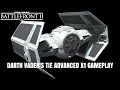 DARTH VADER'S TIE ADVANCED X1 GAMEPLAY! - Star Wars Battlefront II