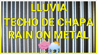 LLUVIA en TECHO de CHAPA o METAL | SUEÑO profundo | PANTALLA NEGRA | RELAX | Heavy RAIN ON METAL ☔