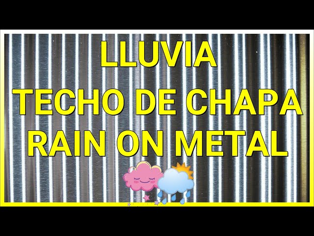 LLUVIA en TECHO de CHAPA o METAL | SUEÑO profundo | PANTALLA NEGRA | RELAX | Heavy RAIN ON METAL 💧☔ class=