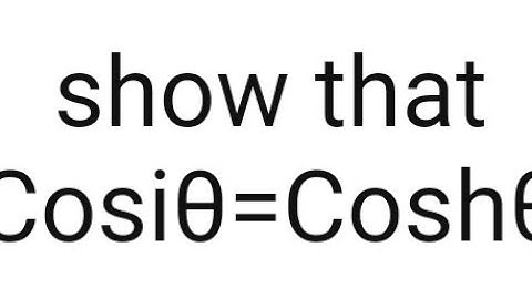 Cosine theta and hyperbolic cosine theta relationship of a complex number
