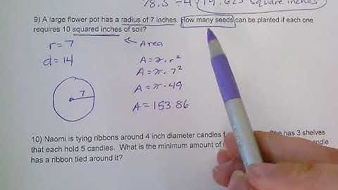 Circle Word Problems