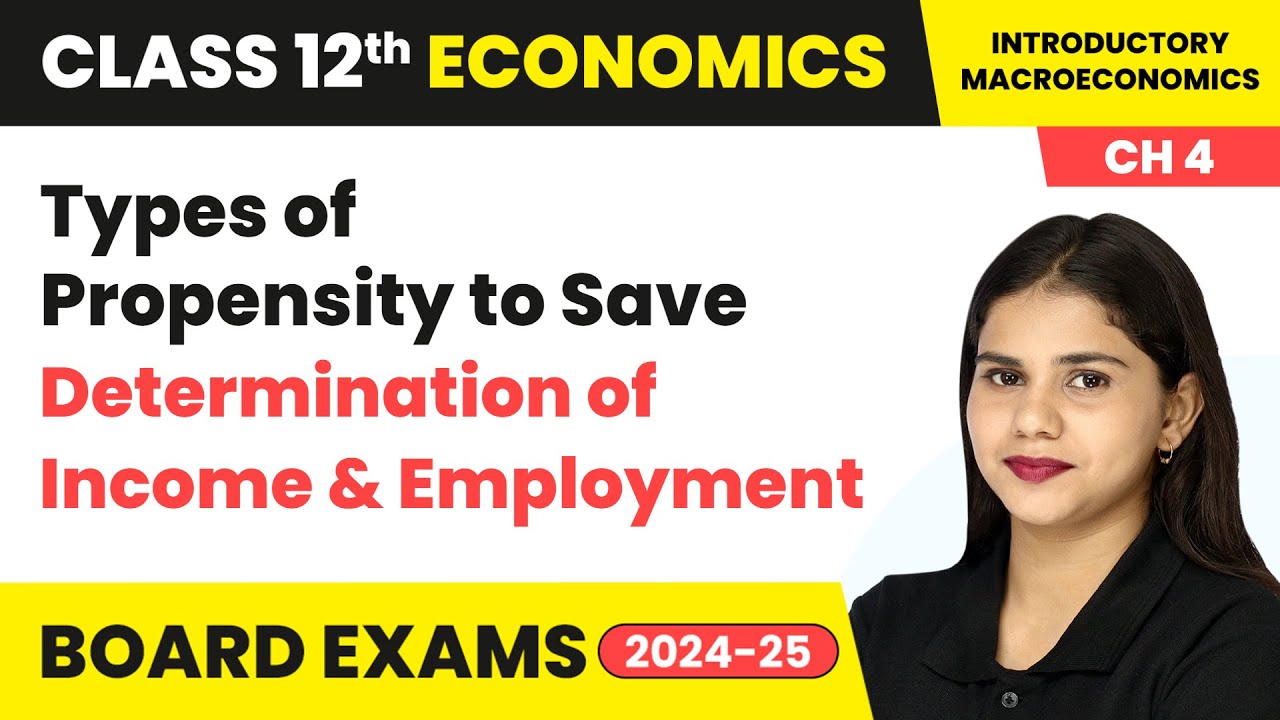 Types of Propensity to Save - Determination of Income & Employment ...