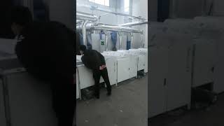 Fabric waste recycling machine 106&410 with cover