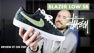 martelen Onmiddellijk einde NIKE BLAZER LOW SB STUSSY la review et le on feet 🍀 - YouTube