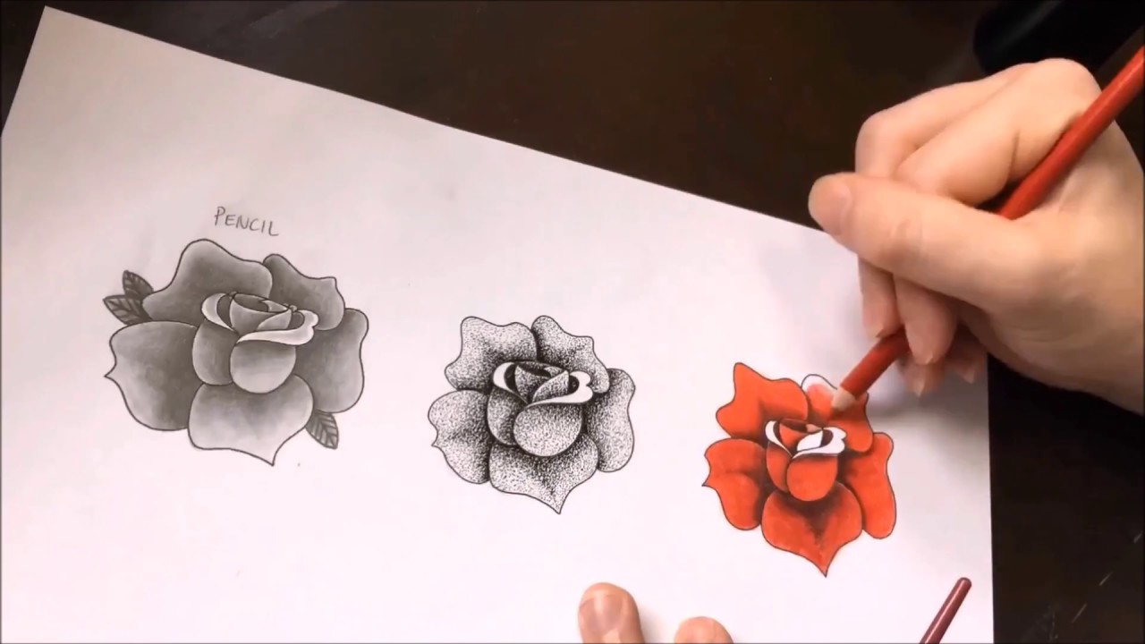 HOW TO DRAW A ROSE 3 DIFFERENT STYLES - YouTube