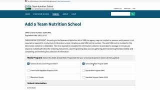 Team Nutrition Enrollment