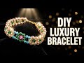 Crystal beads bracelet making that looks expensive | how to make a bracelet at home