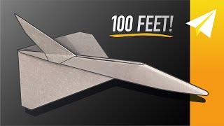 EPIC Jet Paper Airplane Flies OVER 100 FEET! How to Make F-41 Silk Shark