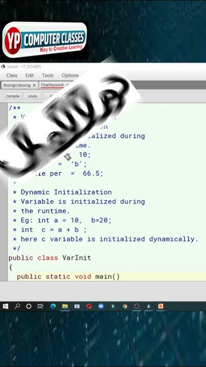 variable initialization in java | #shorts | static & Dynamic ...
